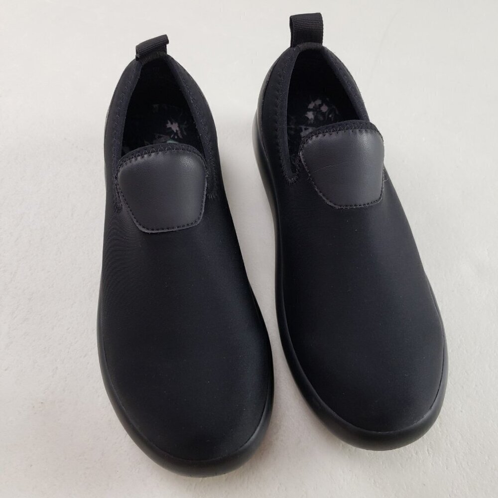 Alegria Eden Knit Nursing Shoe Womens 7-7.5 EU 37 Black Slip On Casual Comfort